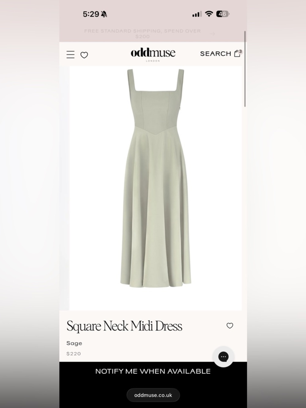 Odd Muse Square Neck Midi Dress - Picture 7 of 9